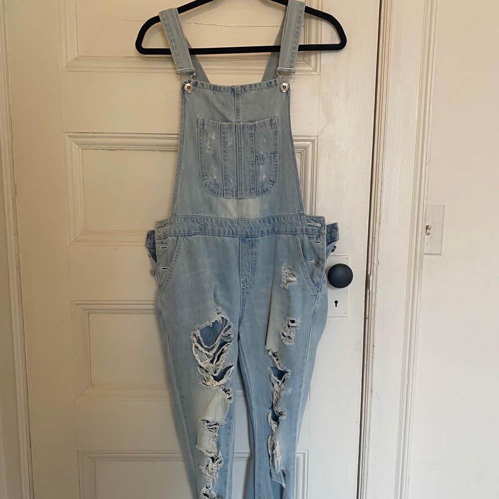 Stradivarius Ripped Jeans Overalls